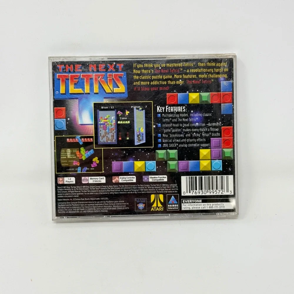 The Next Tetris Sony PlayStation PS1‎ Atari Hasbro 1999 NTSC SLUS-00862